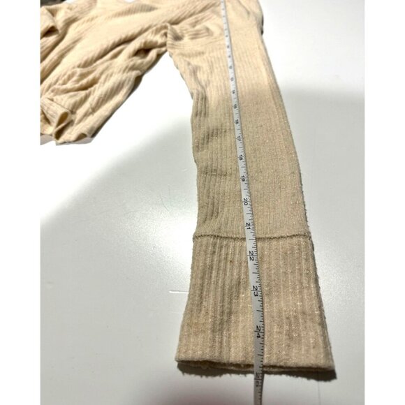 Abercrombie & Fitch Womens XS Oversized Ribbed Knit Tie-Front Cream Crop Top - Picture 9 of 9